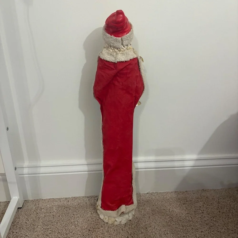 Vintage‎ Handcrafted Santa With Bells & Toy Bag 22